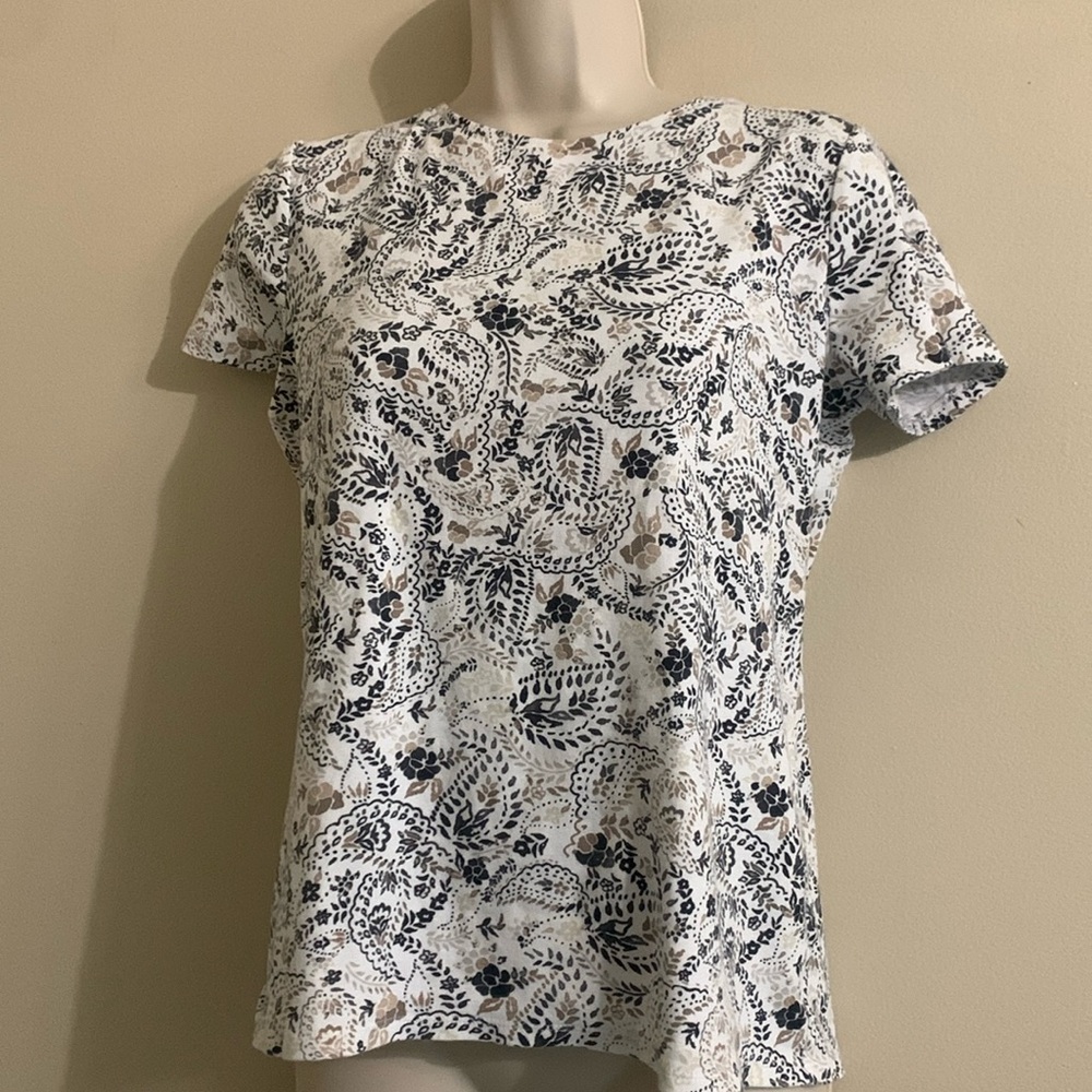 NWT large giftable Black tan white xs top